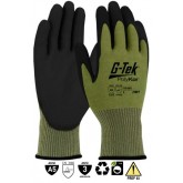 G-Tek Seamless Knit PolyKor Blended Glove with Polyurethane Coated Flat Grip on Palm & Fingers - Small